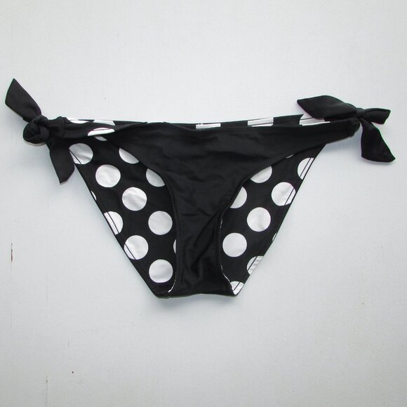 Reversible Black and White Polka Dot Bikini Bottoms - Picture 4 of 5